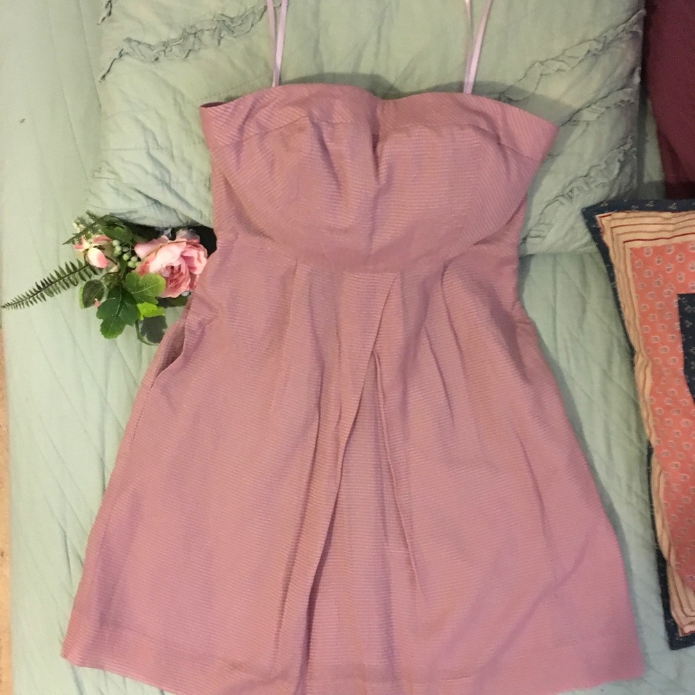 J.CREW SILK LILAC STRAPLESS DRESS SZ 6P